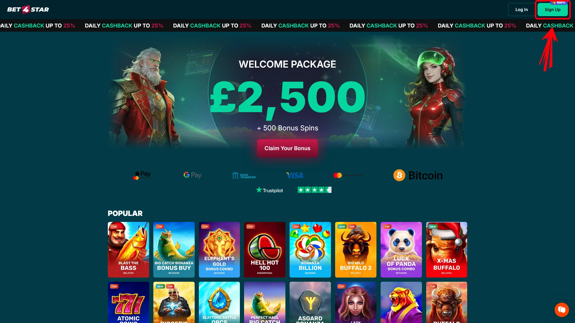 Start your Bet4Star registration process to access rewarding promotions.