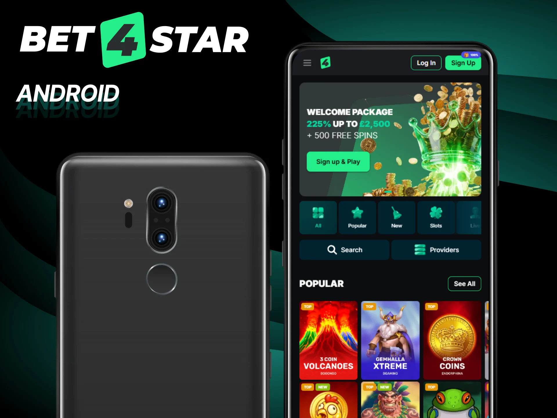 Get the Bet4Star Android app on your smartphone to play mobile casino games.