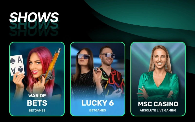 Participate in entertaining live game shows broadcast at Bet4Star.