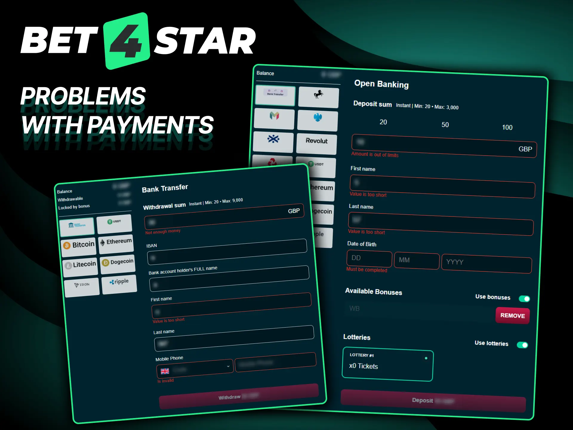 Solve any deposit and withdrawal problems easily using the Bet4Star guide.