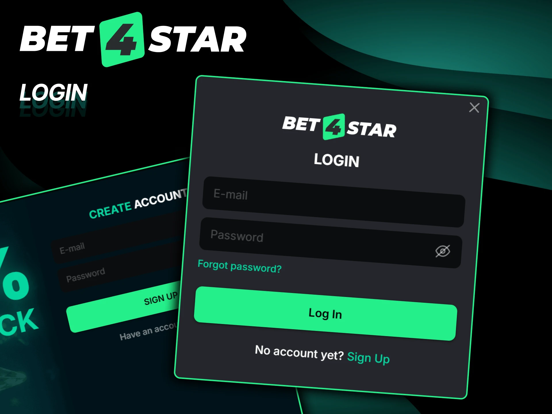 Log in to your personal Bet4Star account using your credentials.